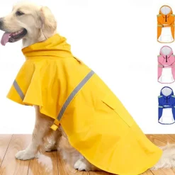 Dog Rain Coat Rain Jacket Fashion Reflective Sports & Outdoors Safety Beach Pool Dog Clothing for Husky Golden Retriever Bichon Frise Pomeranian Small