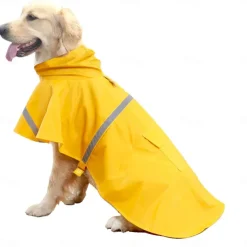 Dog Rain Coat Rain Jacket Fashion Reflective Sports & Outdoors Safety Beach Pool Dog Clothing for Husky Golden Retriever Bichon Frise Pomeranian Small