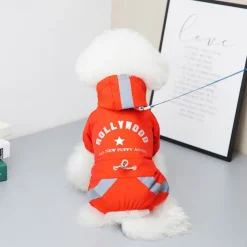 Dog Rain Coat Rain Jacket Fashion Cute Reflective Waterproof Soft Washable Comfortable Outdoor Casual Daily Dog Clothing for Bichon Frise Pomeranian Baby Pet Papillon Small