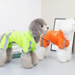Dog Rain Coat Rain Jacket Fashion Cute Reflective Waterproof Soft Washable Comfortable Outdoor Casual Daily Dog Clothing for Bichon Frise Pomeranian Baby Pet Papillon Small