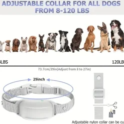 Dog Shock Collar Training Collar With Remote Control IP67 Waterproof Dog Collar For Large Medium And Small Dogs