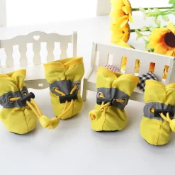 Dog Shoes,Dog Boots / Shoes Socks Warm Cute Solid Colored For Pets Cotton Black Pet Shoes Foot Cover Dog Boots