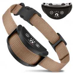 Dog Training Anti Bark Collar Shock Collar Anti Bark Device Simple Dog Multi-functional Dog Cat Pets Waterproof Anti Bark Automatic Rechargable Safety Nylon Behaviour Aids For Pets