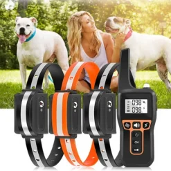 Dog Training Collar with 3300FT Remote，IPX7 Waterproof Rechargeable Shock Collar for Large Medium Small Dog，3 Safe Training Modes with Beep，Vibration and Shock，Adjustable Electronic Dog Collar