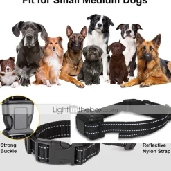 Dog Training Spray Bark Collar Citronella Control Stop Barking Collar for Dogs Small Medium Large Adjustable Rechargeable Waterproof No Shock Harmless