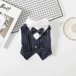 Dog Tuxedo Dog Suit, Dogs Tuxedo Wedding Party Suit, Dog Prince Wedding Bow Tie Shirt Formal Dog Wedding Attire for Small and Medium Dogs