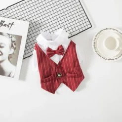 Dog Tuxedo Dog Suit, Dogs Tuxedo Wedding Party Suit, Dog Prince Wedding Bow Tie Shirt Formal Dog Wedding Attire for Small and Medium Dogs