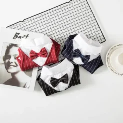 Dog Tuxedo Dog Suit, Dogs Tuxedo Wedding Party Suit, Dog Prince Wedding Bow Tie Shirt Formal Dog Wedding Attire for Small and Medium Dogs