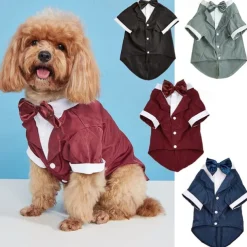 Dog Tuxedo Dog Suit Dogs Tuxedo Wedding Party Suit Dog Prince Wedding Bow Tie Shirt Formal Dog Wedding Attire for Small and Medium Dogs