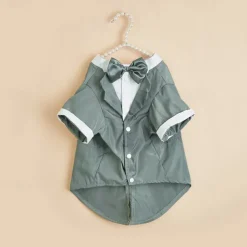 Dog Tuxedo Dog Suit Dogs Tuxedo Wedding Party Suit Dog Prince Wedding Bow Tie Shirt Formal Dog Wedding Attire for Small and Medium Dogs