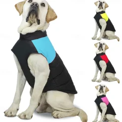 Dog Winter Coat Dog Fleece Hoodie Dog Vest Windproof Cold Weather Dog Clothes Pet Apparel for Small Medium Large Dogs