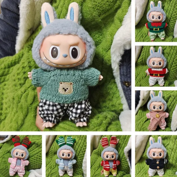 Doll Clothes Suit for 7in/17cm Plush ForLabubu Doll Clothes Doll Sweater(WITHOUT Doll)