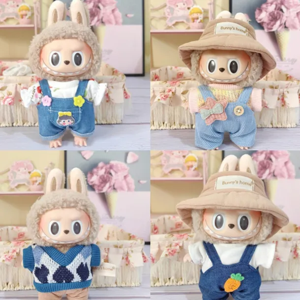 Doll Clothes Suit ForLabubu 7in/17cm Plush Doll Clothes Set(WITHOUT Doll)
