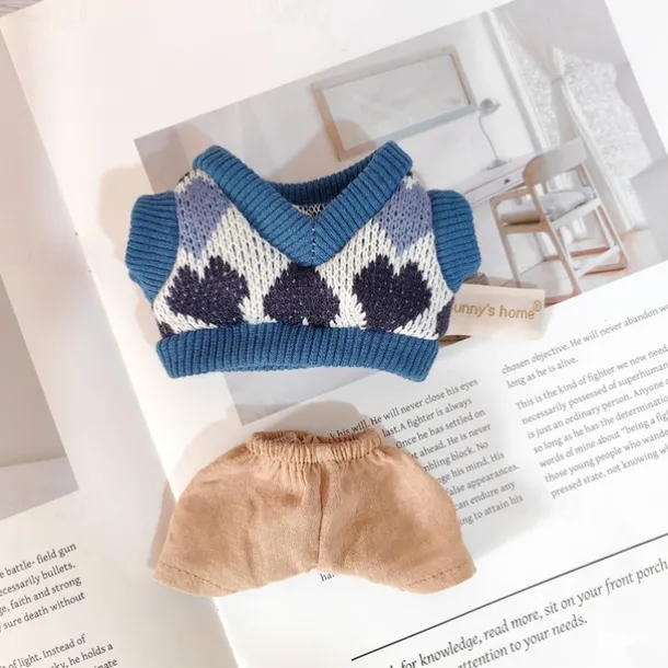 Doll Clothes Suit ForLabubu 7in/17cm Plush Doll Clothes Set(WITHOUT Doll)