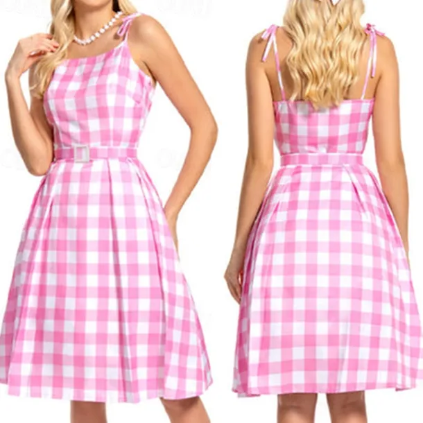 Doll Dress Retro Vintage Classic & Timeless 1950s Movie Cosplay for Women's Girls' Kid's Adults' Christmas Carnival Masquerade Bachelorette Party