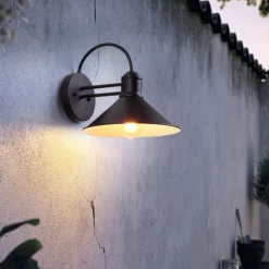 Dome Retro Industry Wall Lantern Rust-Proof Wall Sconce Die Cast Iron Waterproof Outdoor Wall Mount Light 85-265V