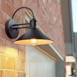 Dome Retro Industry Wall Lantern Rust-Proof Wall Sconce Die Cast Iron Waterproof Outdoor Wall Mount Light 85-265V