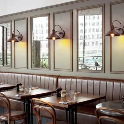 Dome Retro Industry Wall Lantern Rust-Proof Wall Sconce Die Cast Iron Waterproof Outdoor Wall Mount Light 85-265V