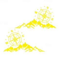 Doordash DIY Design Car Truck Decorative Stickers for SUV Mountain Adventurers Compass Cross-Country Rv Camper Car Accessories