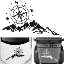 Doordash DIY Design Car Truck Decorative Stickers for SUV Mountain Adventurers Compass Cross-Country Rv Camper Car Accessories