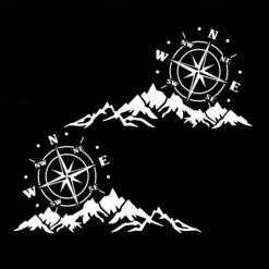 Doordash DIY Design Car Truck Decorative Stickers for SUV Mountain Adventurers Compass Cross-Country Rv Camper Car Accessories