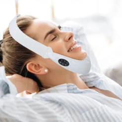 Double Chin Reducer MachineElectric Face Lift DeviceElectric V-FaceIntelligent Lifting Firming Facial Massager with Blue Light