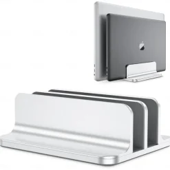 Double Desktop Stand Holder with Adjustable Dock Up to 17.3 inch Dock Version Vertical Laptop Stand