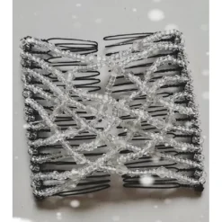 Double Hair Comb For Women, Hair Combs With Elastic Beaded Rope Flexible Hair Comb Magic Stretchy Hair Clip For Women Girls Hair Accessory