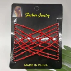 Double Hair Comb For Women, Hair Combs With Elastic Beaded Rope Flexible Hair Comb Magic Stretchy Hair Clip For Women Girls Hair Accessory