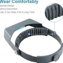 Double Lens Head Mounted Magnifier Eyewear Helmet Loupe Magnifying Glass Reading For Watch Tool Repair Educational Toys Gift