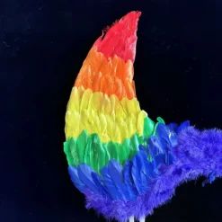 Drag Queen Pride Rainbow Feather Wings Rainbow Angel Wings Adults' Unisex Casual Pride Parade Pride Month Halloween Easy Carnival Costume