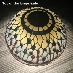 Dragonfly Table Lamp, Resin Handcrafted Night Light, Simulated Stained Glass Table Lamp