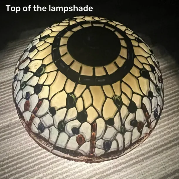 Dragonfly Table Lamp, Resin Handcrafted Night Light, Simulated Stained Glass Table Lamp