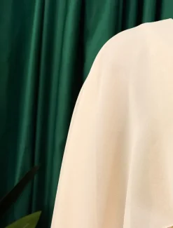 Dress Mother of the Bride Dress Elegant Crew Neck Floor Length Chiffon 3/4 Length Sleeve with Sequin