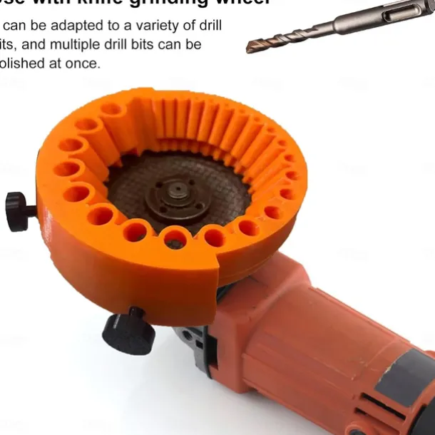 Drill Bit Sharpener, Angle Grinder Drill Bit Sharpener, Power Drill Bit Grinding Attachment, Handheld Drill Bit Sharpener for All Bits, Drill Bit Sharpener for Grinder 2 to 13 mm Drill Bits