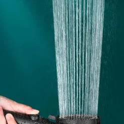Drill-Free High Pressure Handheld Shower Head Set with ON/OFF Pause Switch 5 Spray Modes Water Saving Showerhead, Detachable Shower Accessories Bracket