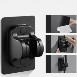 Drill-Free High Pressure Handheld Shower Head Set with ON/OFF Pause Switch 5 Spray Modes Water Saving Showerhead, Detachable Shower Accessories Bracket