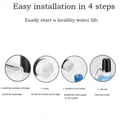 Drinking Fountain Water Bottle Pump Home Garden Automatic Switch One Click Kitchen Dining Room Mini Electric USB Charging