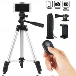 DSLR Tripod For Camera Phone Aluminum Travel Tripode Flexible Lightweight Light Stand Photography for Live Youtube Cellphone