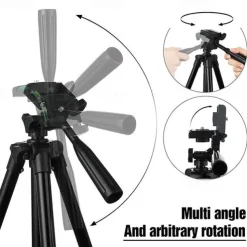 DSLR Tripod For Camera Phone Aluminum Travel Tripode Flexible Lightweight Light Stand Photography for Live Youtube Cellphone