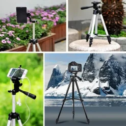 DSLR Tripod For Camera Phone Aluminum Travel Tripode Flexible Lightweight Light Stand Photography for Live Youtube Cellphone