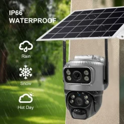 Dual Lens 4G Camera Solar PIR Human Detection Night Vision Waterproof Security Video IP Camara 8MP 4K Battery CCTV Monitor
