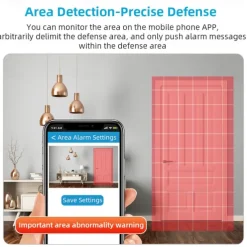 Dual Lens WiFi Camera Baby Monitor Smart Home Auto Tracking Indoor Home Security CCTV Video Surveillance