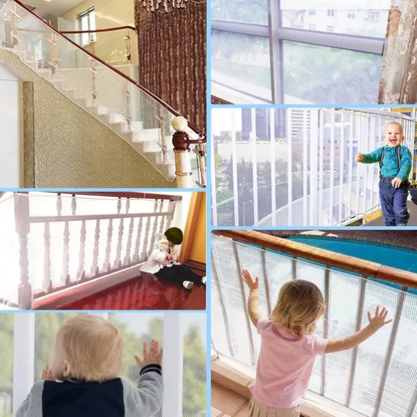 Durable Child Safety Protective Net Multipurpose Bannister Guard Deck Fence Fine Mesh Protect for Balcony Garden Yard Stairs