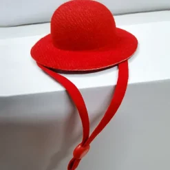 Durable Polyester Fiber Fun Chicken Hat with Drawstring Closure for Poultry Protection, Suitable for Various Chicken Breeds