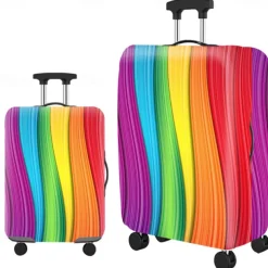 Durable Travel Luggage Cover, Dacron Elastic Suitcase Cover Protector, Foldable Washable Luggage Cover Protector