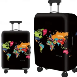 Durable Travel Luggage Cover, Dacron Elastic Suitcase Cover Protector, Foldable Washable Luggage Cover Protector