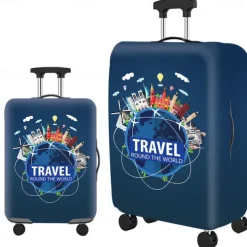 Durable Travel Luggage Cover, Dacron Elastic Suitcase Cover Protector, Foldable Washable Luggage Cover Protector