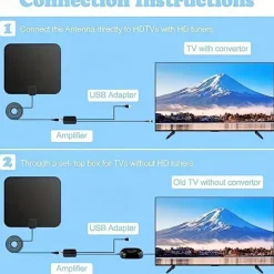 DVB-T2 4K 1080P Indoor TV Antenna HDTV Antenna Digital Home Indoor TV Antenna