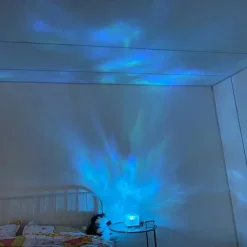 Dynamic Rotating Water Ripple Night Light with Remote Control Function, 16 Colors Rotating Water Ripple Crystal Light, Suitable for Photography, Study, Living Room, Bedroom Decorations and Lady Gift